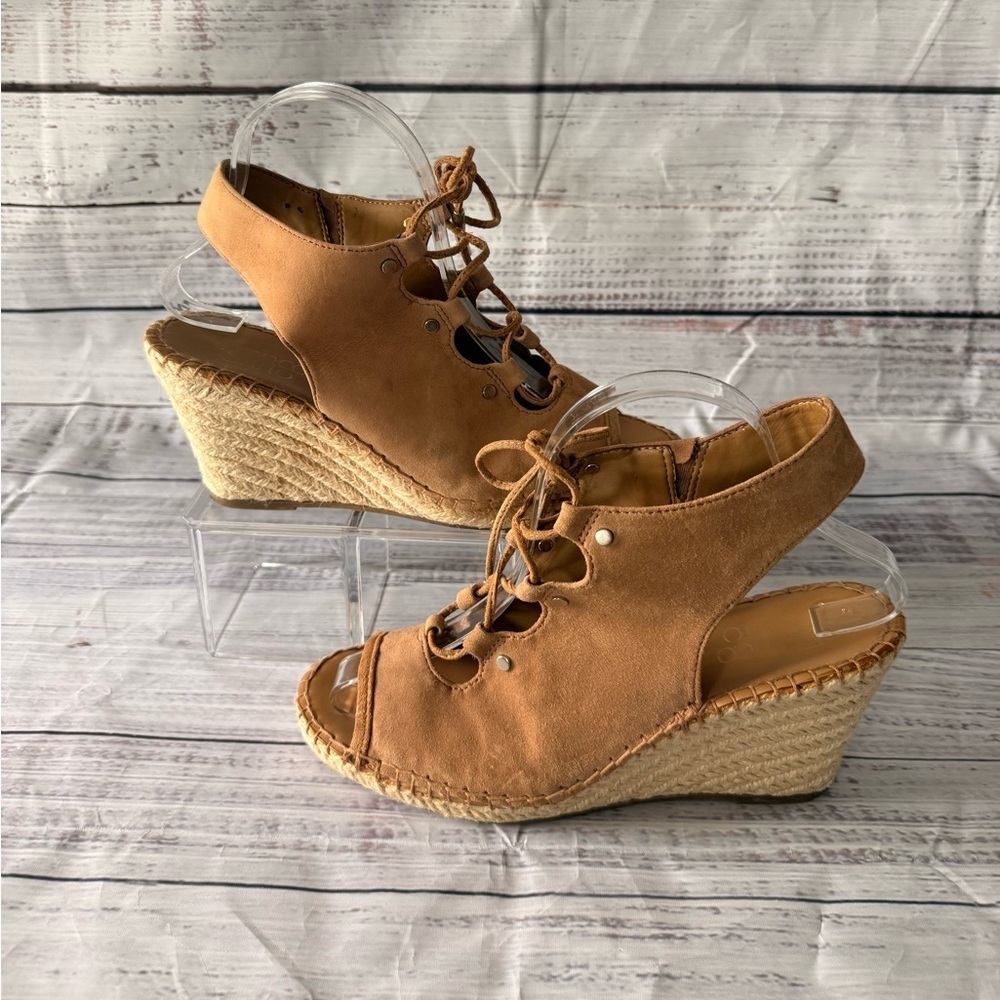 Franco Sarto Tan Espadrille Wedges